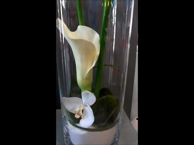 Fleurs artificielles : composition avec arums