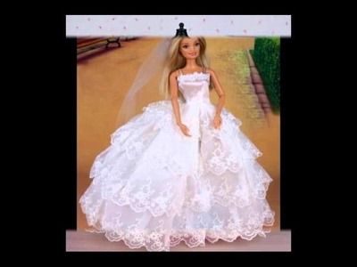 Petit défilé de robes de mariées pour poupées mannequins de type Barbie
