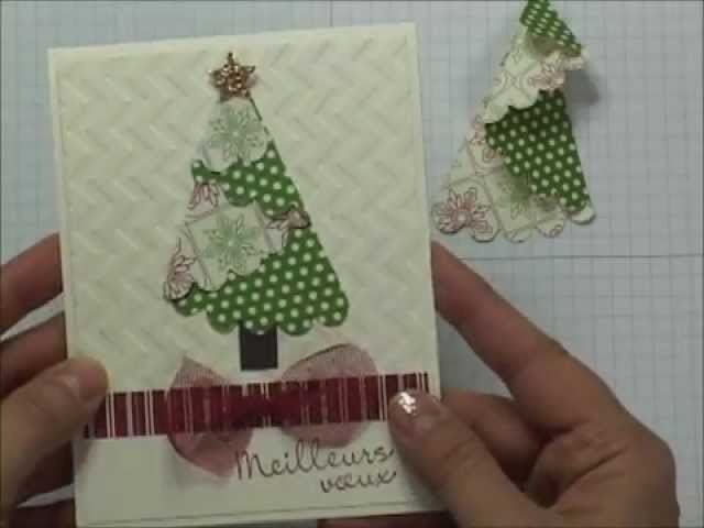 Stampin UP - Sapin de Noël plié en papier