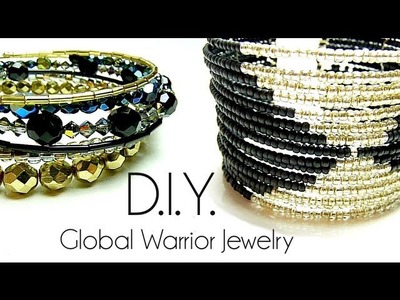 Tutoriel - D.I.Y. : Global Warrior Jewelry - Fil à mémoire de forme. memory wire cuff bracelet