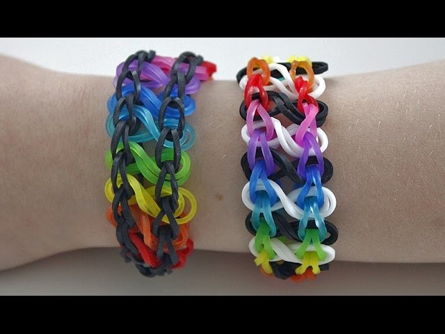 TUTO : bracelet élastique INFINI arc en ciel - Rainbow Loom (en Français)