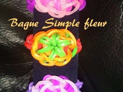 Bague Simple Fleur Rainbow Loom® Tutoriel Français (Niveau débutant)
