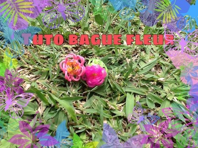 Bague Rainbow Loom fleur (tuto en français)