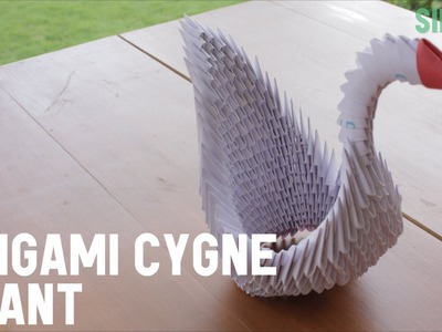 Origami : Cygne géant en papier - HD