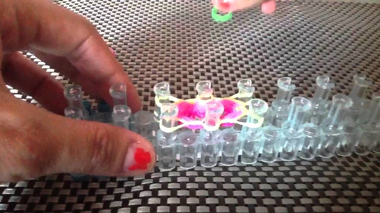 Tuto bague fleur Rainbow loom 2 eme partie français