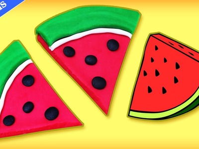 Tranches De Pastèque en Pâte à Modeler | Learn how to make Play Doh Watermelon Slice