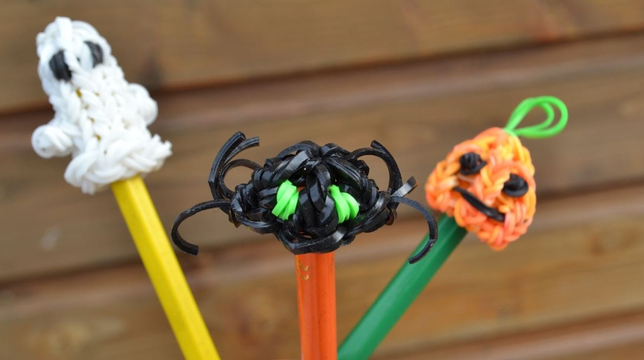Araignée en élastiques - Halloween - figurine marionnette - Spider rainbow loom