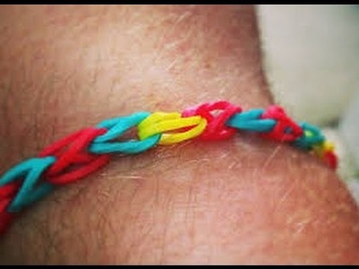 Bracelet simple tresse avec des élastique rainbow loom