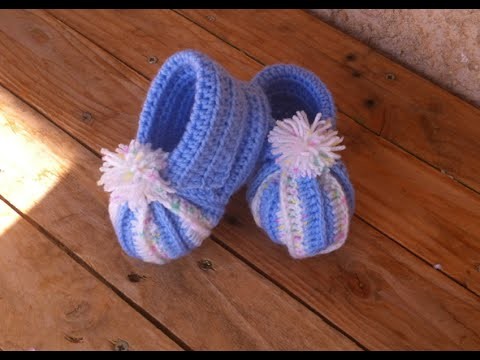 Chaussons citrouille bébé au crochet.  baby booties crochet