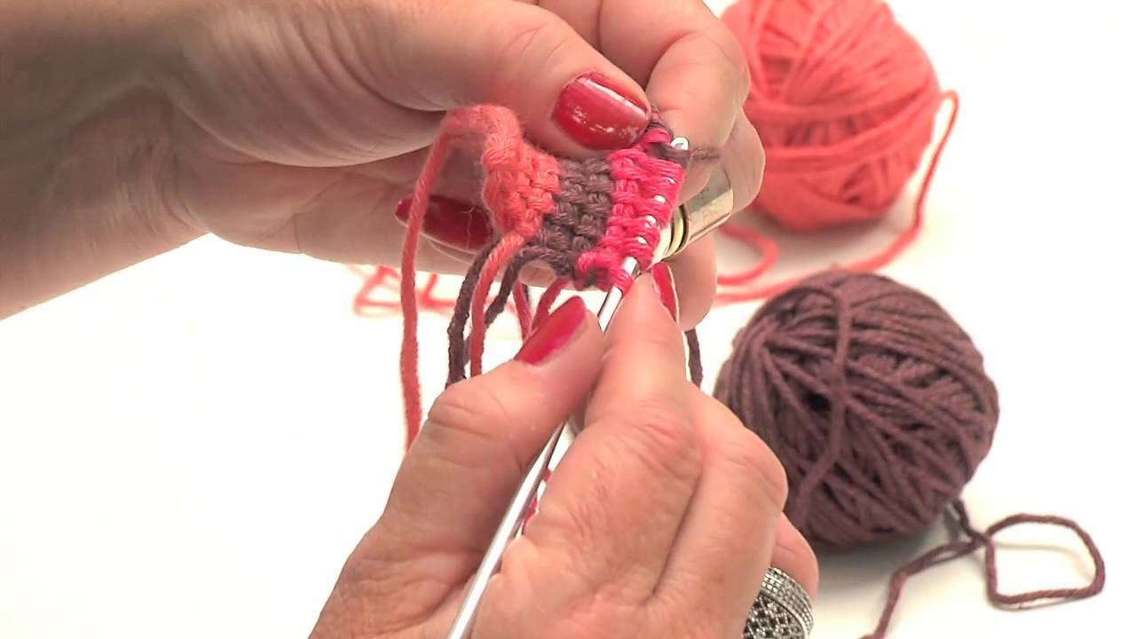 Crochet tunisien : les rayures de deux couleurs - L'atelier Edisaxe