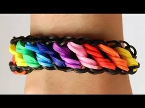 Bracelet torsadé (de couleur) arc-en-ciel en francais