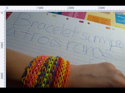 Rainbow Loom : Bracelet Simple à Trois Rangs