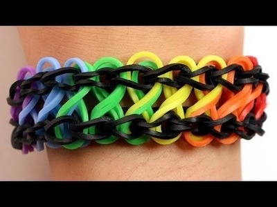 Bracelet rainbow loom double infinity