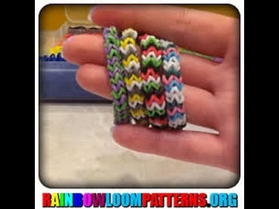 Bracelet rainbow loom façon chevron