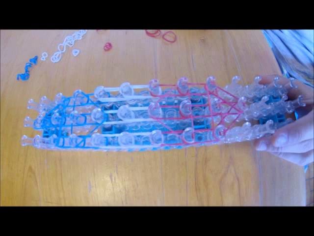 Comment faire un bracelet elastique bleu,blanc,rouge