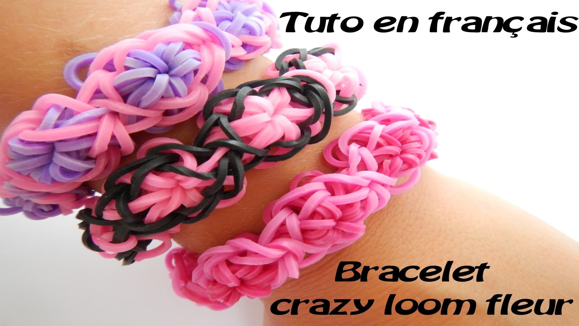 Faire un bracelet crazy loom fleur pâquerette. (rainbow flower) tuto en français