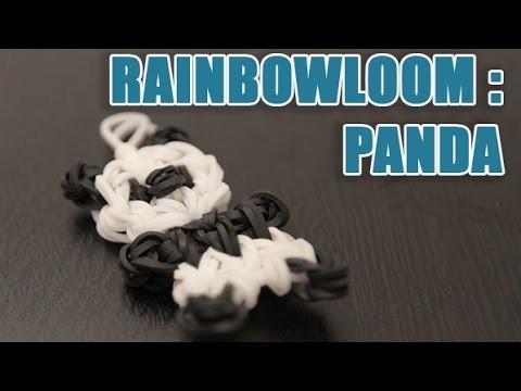 Tuto Rainbow loom pour faire un panda en élastique