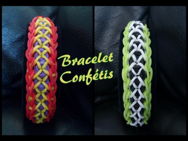 Bracelet Conféttis Rainbow Loom® Tutoriel Français (Niveau débutant)