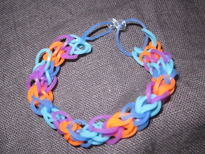Bracelet rainbow loom motif croisé en français