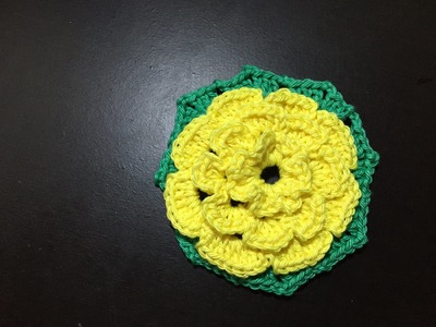 Tuto crochet jolie Fleur Hexagone