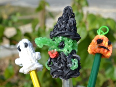 Sorcière en élastiques - Halloween - figurine marionnette - Witch rainbow loom