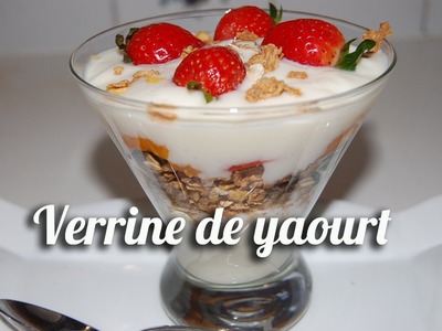 Verrine de yaourt, müslix et fruits frais