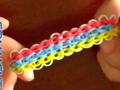 Bracelet Rainbow Loom Triples rangées (Tutoriel en français)