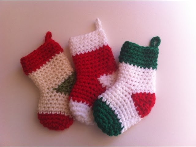 Chaussettes de noël crochet. Christmas boots crochet easy