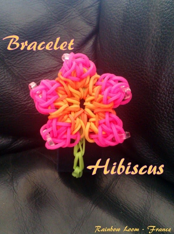 Bracelet Hibiscus Rainbow Loom® Tutoriel Français (Niveau débutant)