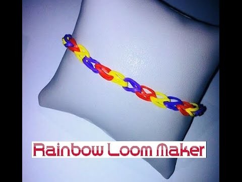 TUTO FR.EN ! Rainbow loom bracelet simpl model. tissé simple