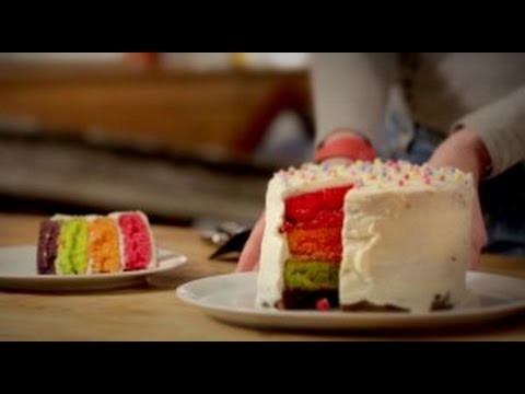 Recette -  Le rainbow cake - ELLE Cuisine