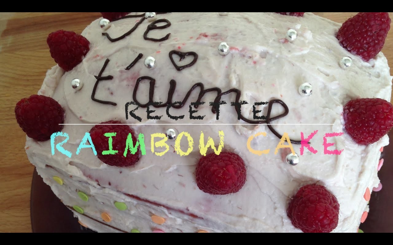 Recette Rainbow Cake pour la Saint Valentin .