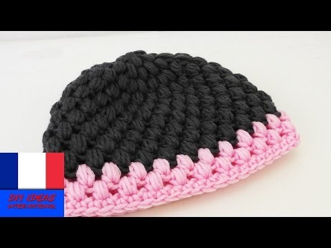 Crocheter un bonnet chaud. DIY en laine pour l'hiver. Points ronds originaux