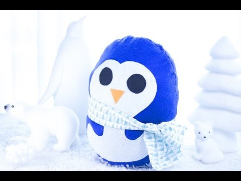 DIY Noël - Réaliser un Coussin original en forme de Pingouin