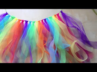 DIY Tutu Arc-en-Ciel , Rainbow tulle skirt