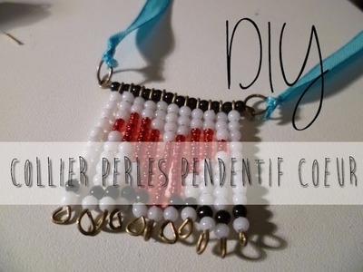 [DIY] Collier perles pendentif coeur. Pearl necklace heart !
