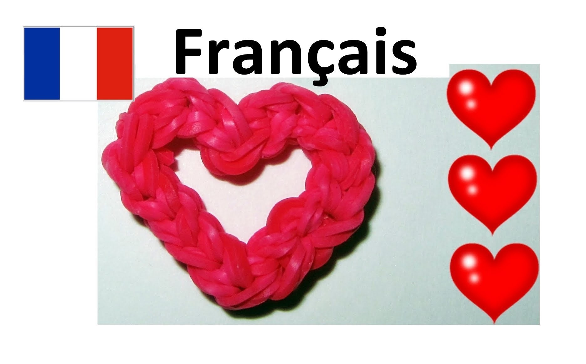 Rainbow Loom Français || Coeur élastiques | loom bands heart