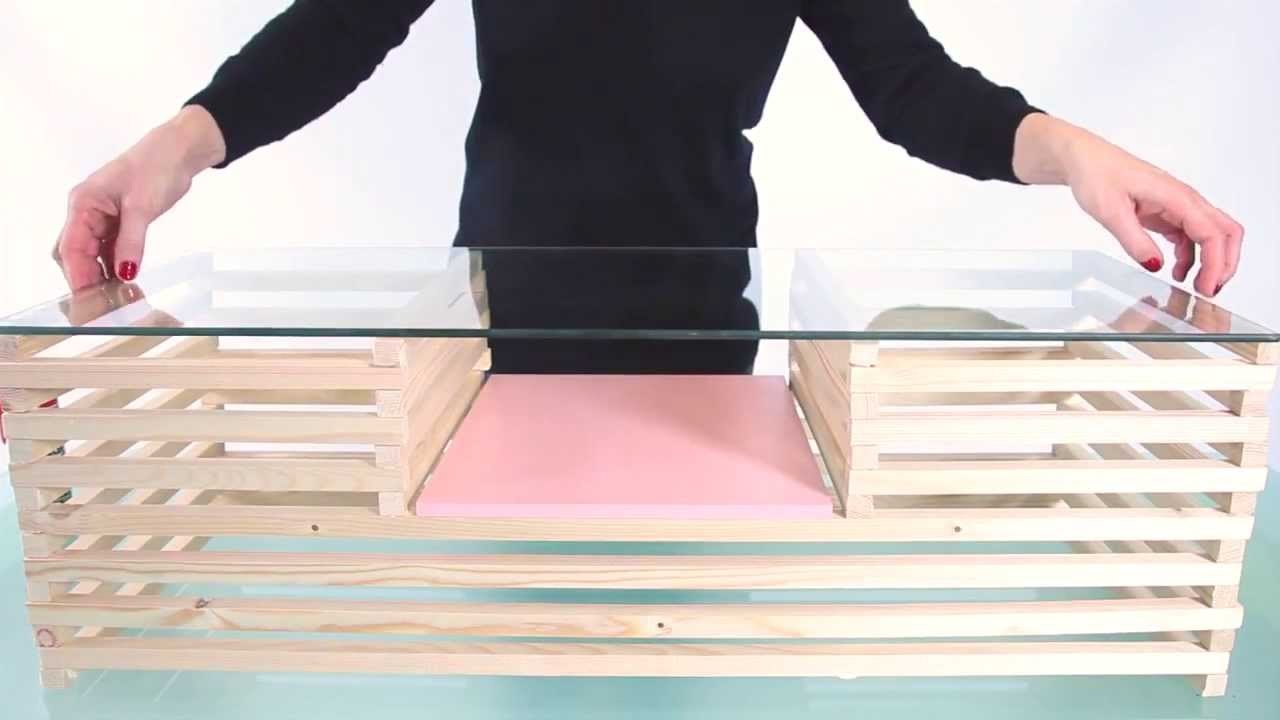 DIY : une table basse en bois et verre