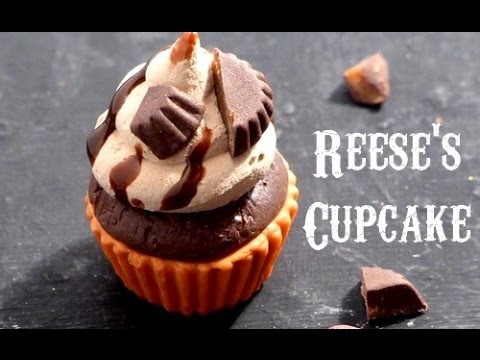 Cupcake Reese's polymer clay miniature tutorial