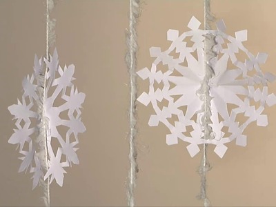 Noel déco !! Christmas decoration !! flocon de neige en papier diy