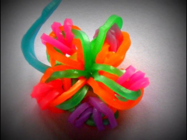 ♥ -Tuto- Rainbow loom, fleur simple en elastique. ♥