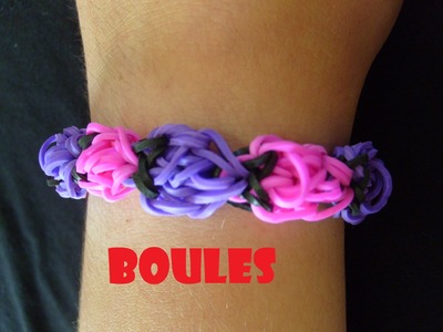 Rainbow loom bands Bracelet Boules en bracelet elastique (tuto francais)