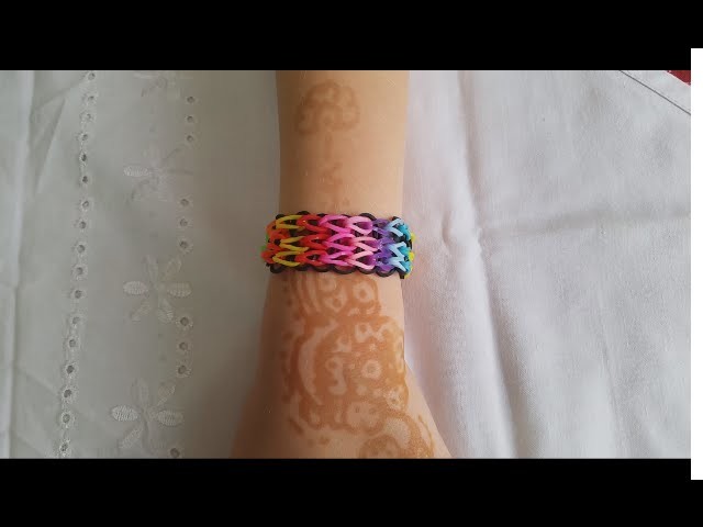 ♥♥ Rainbow Loom Bracelet Triple Single Multicolor ♥♥
