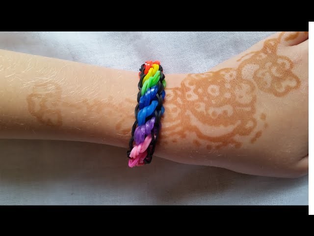❀ Rainbow Loom Bracelet Torsadé Rotini Multicolor ❀