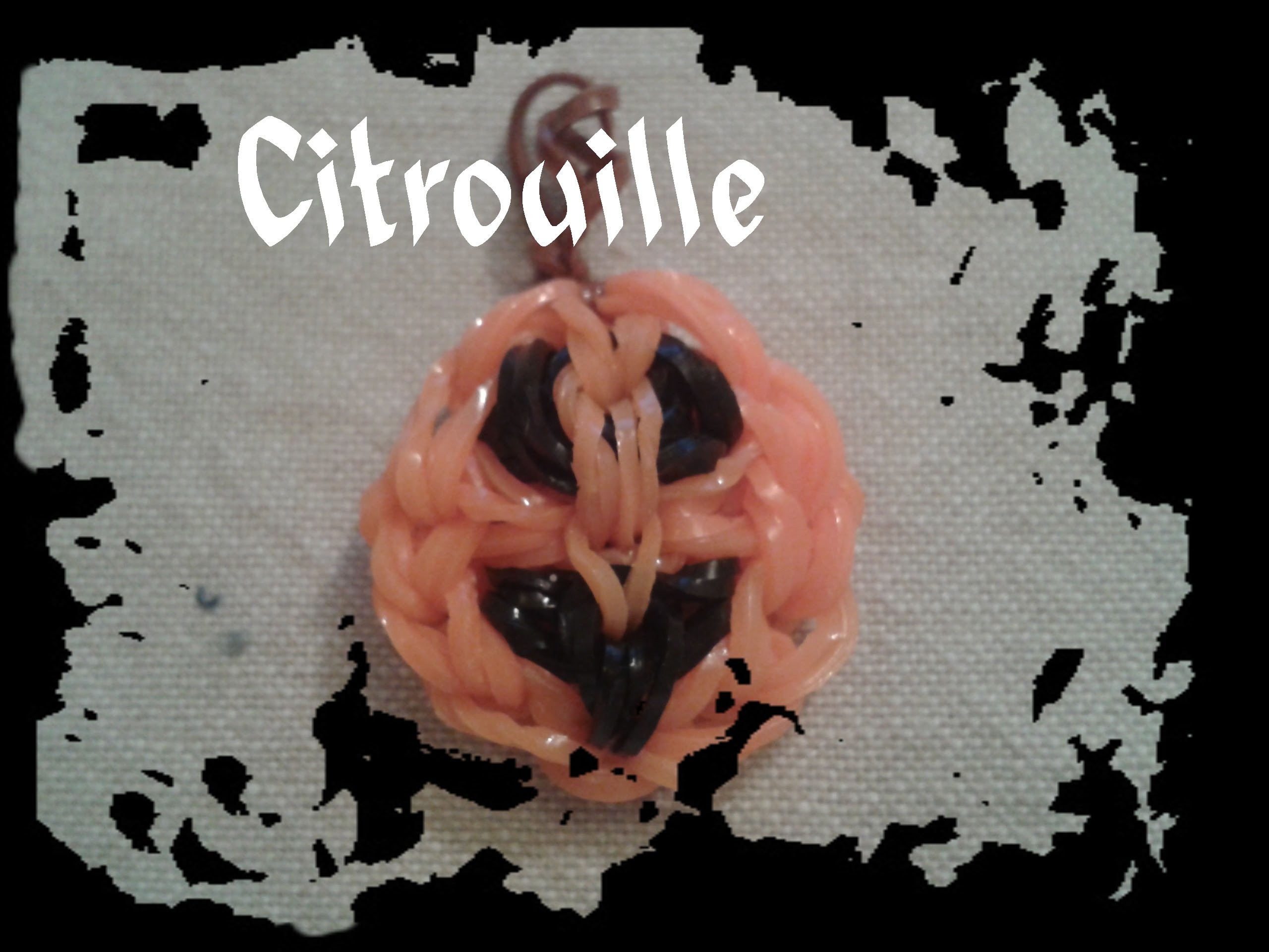Spécial "Halloween" - Rainbow loom Citrouille en élastique