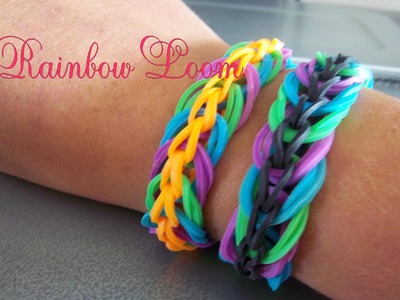 Bracelet Rainbow loom chainettes et cercles -[FR]