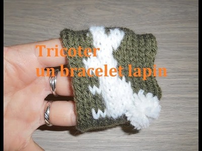 Tricoter un bracelet lapin avec sa queue en pompon