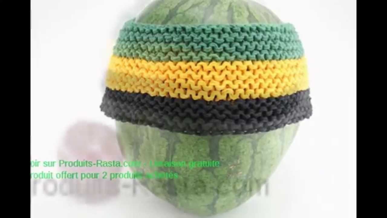 BANDEAU CHEVEUX JAMAÏQUE CROCHET LARGES BANDES COULEURS