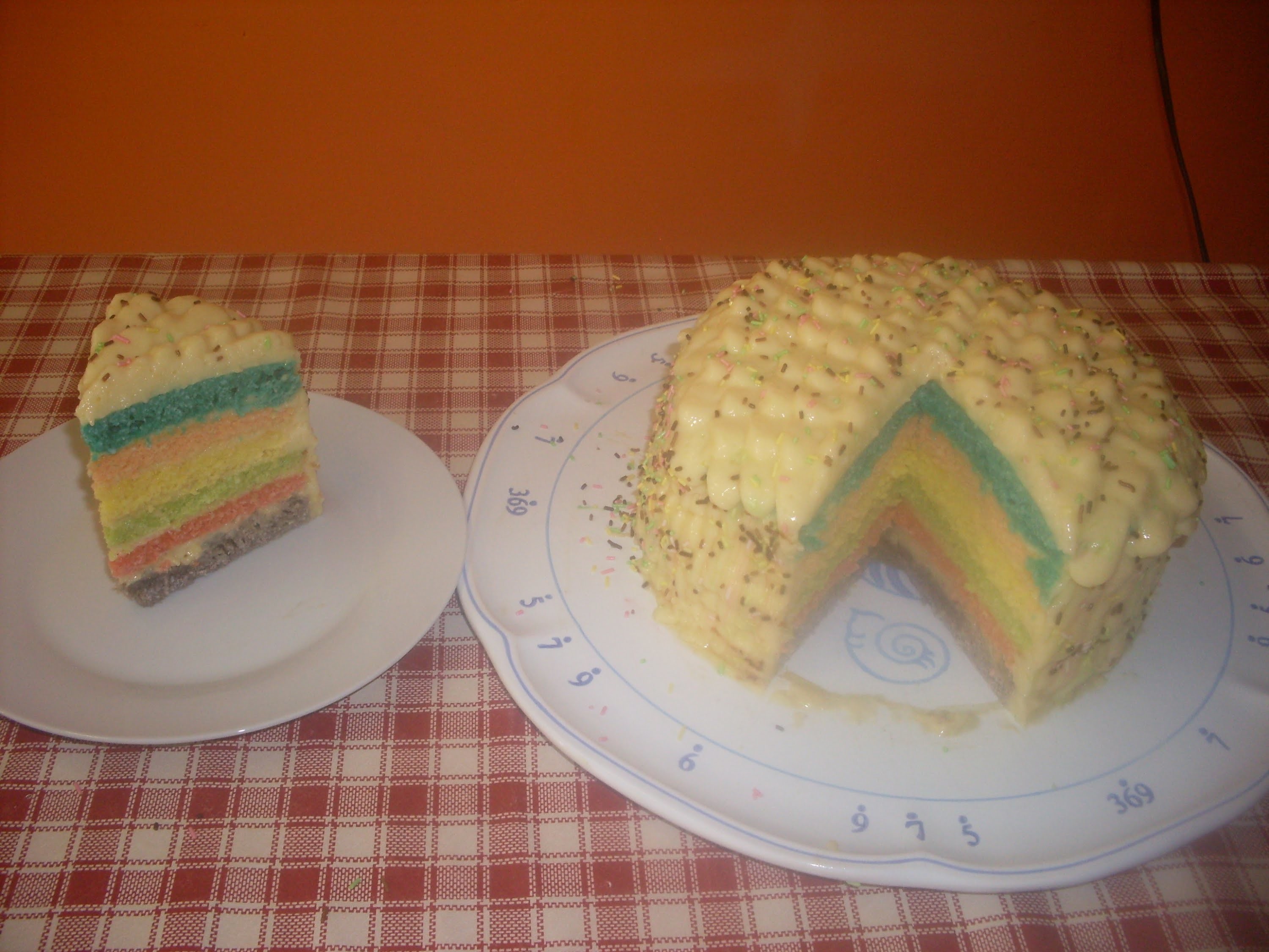 Comment faire un rainbow cake - Recette gâteau americain