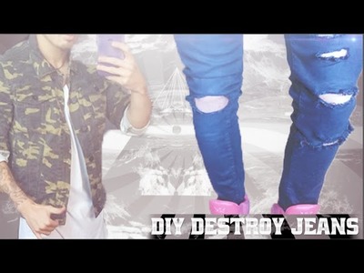DIY Destroy skinny jeans black & camouflage jacket Gov Denim Laboutiqueofficielle
